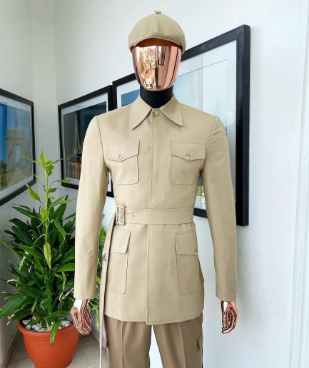 The “battle of Midway” tortilla brown, polished combat chinos suit