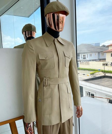 The “battle of Midway” tortilla brown, polished combat chinos suit