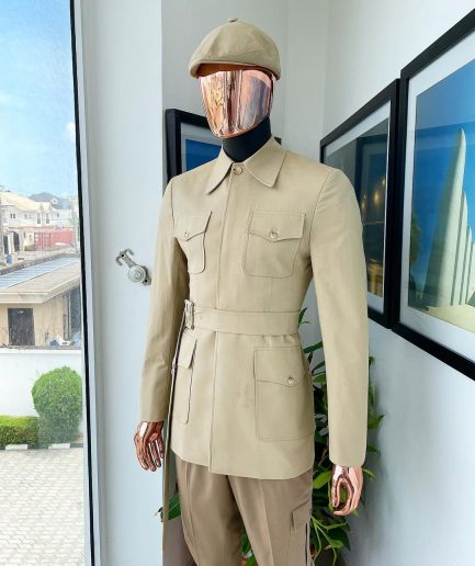 The “battle of Midway” tortilla brown, polished combat chinos suit