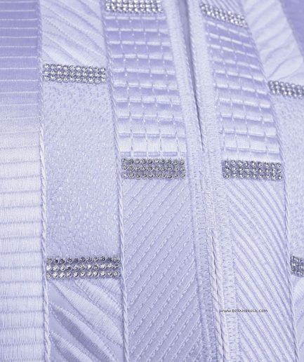 A White, Related Lines Embroidery, Silver Crystal Swarovski Stones Detailing agbada
