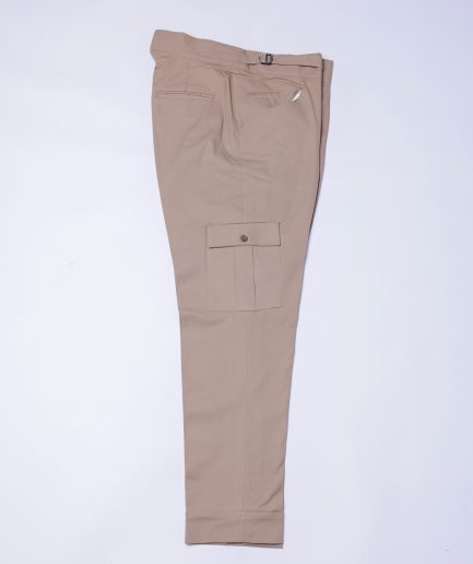 A tortilla brown, polished chinos contrast combat pant Trouser.