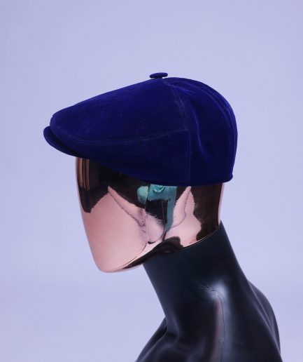A Navy Blue Velvet Kangol Cap