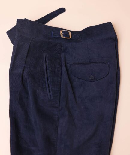 A “Combat” Navy Blue Corduroy, 3 Button Safari Suit