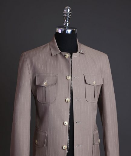 A Pencil Stripe, “Combat” Brown Jacket.