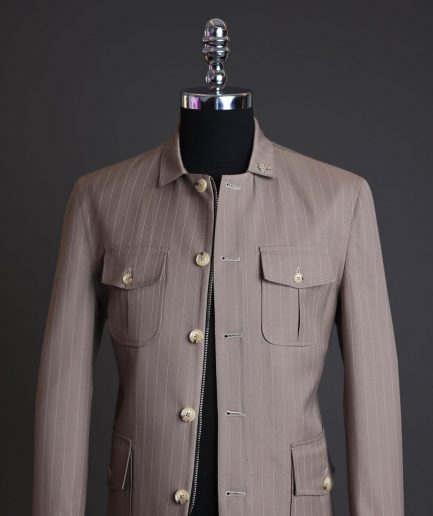 A Pencil Stripe, “Combat” Brown Jacket.