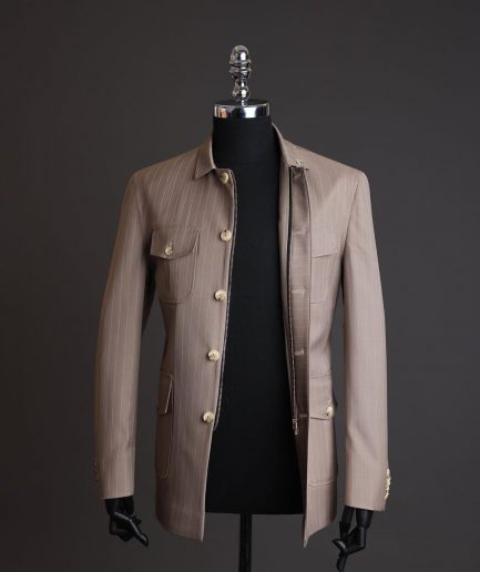 A Pencil Stripe, “Combat” Brown Jacket.