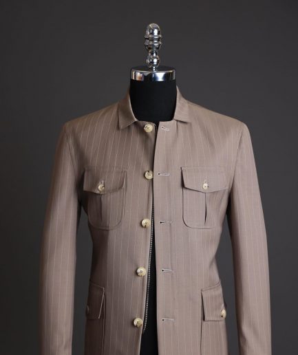 A Pencil Stripe, “Combat” Brown Jacket.