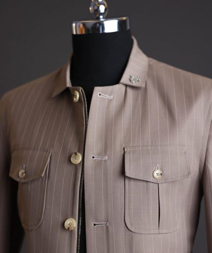 A Pencil Stripe, “Combat” Brown Jacket.