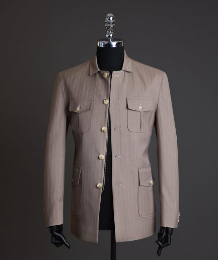 A Pencil Stripe, “Combat” Brown Jacket.