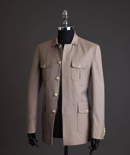 A Pencil Stripe, “Combat” Brown Jacket.