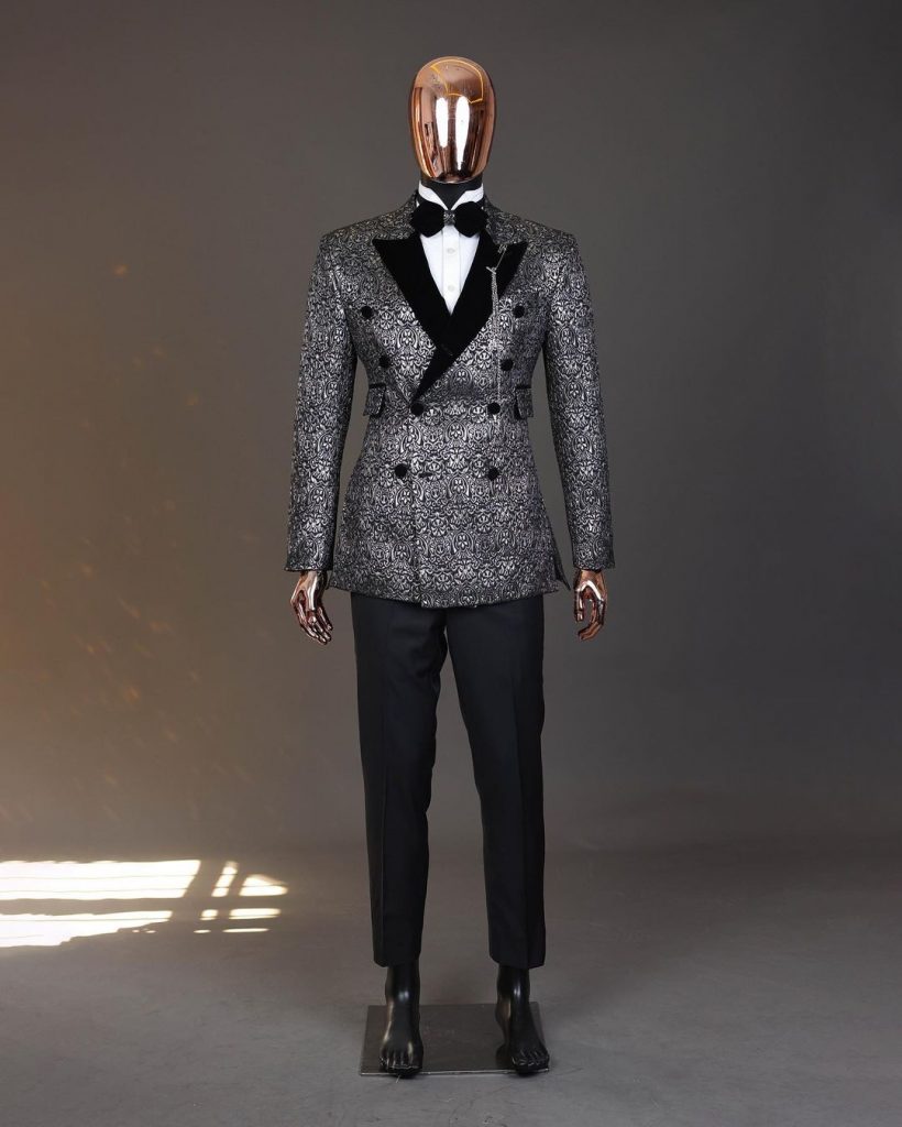 Men'S Yellow-Gold Shiny Flashy Metallic Tuxedo Suit Peak Lapel main image 0