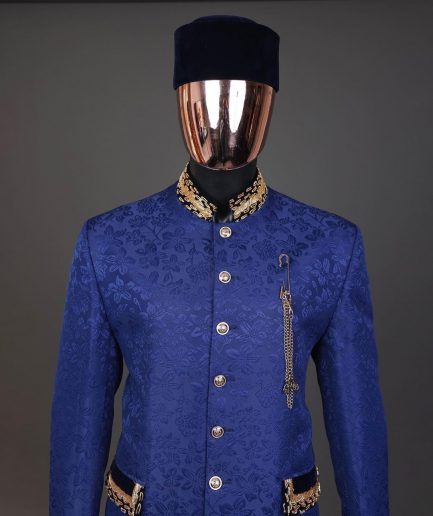 A Navy blue “Prince of Persia” ceremonial trench suit