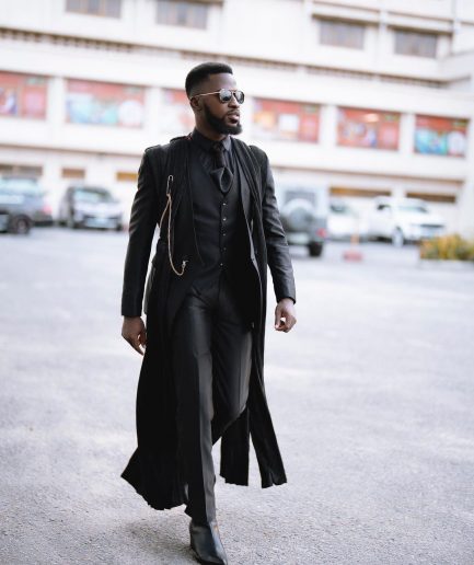 A monochrome Charcoal black deconstructed double breasted jacket with flare