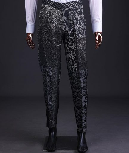 The “Gogo” Limited Edition Gold and Silver Mixed Jacquard Fabric Peak Lapel Metallic Jacquard Suit