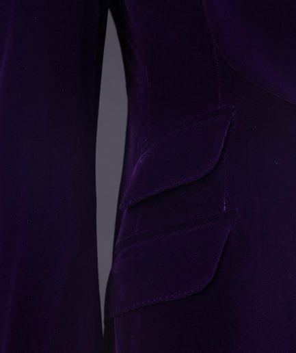 An Egg Plant Purple Velvet Shawl Lapel Tuxedo Suit