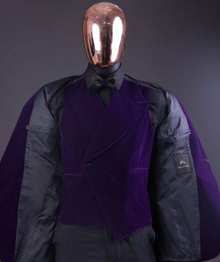 An Egg Plant Purple Velvet Shawl Lapel Tuxedo Suit
