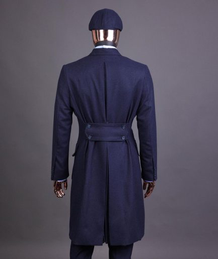 A Navy blue – Jorgecarli Vogue jacket - “Sicilian” peak lapel trench double breasted suit