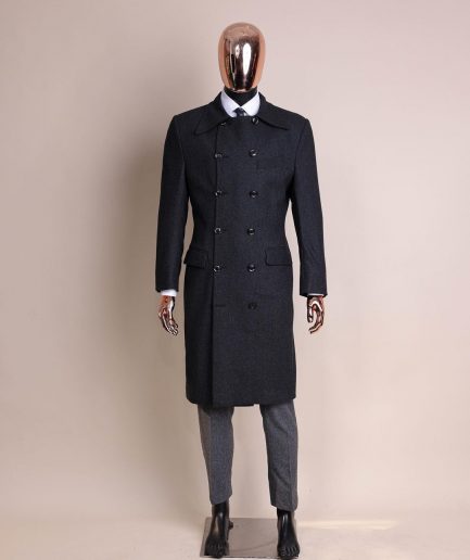 A Charcoal Grey, Peak Lapel Jorgecarli Vogue Trench Wool Suit