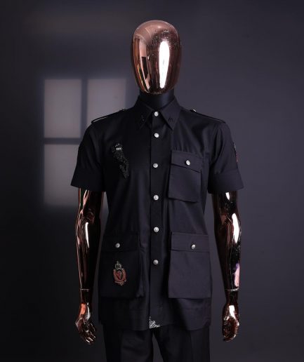 The reloaded vintage black “Havana” French safari shirt