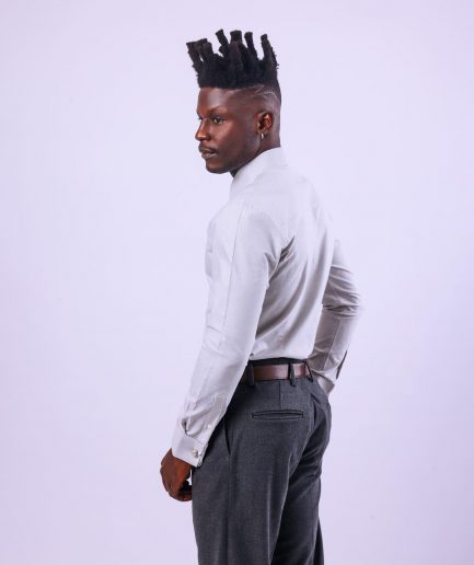 An Oxford Light Grey Business Shirt.