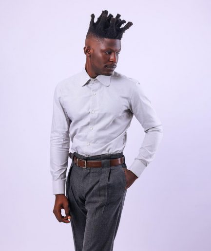 An Oxford Light Grey Business Shirt.