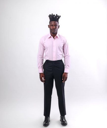 A Pink, vintage club collar shirt.