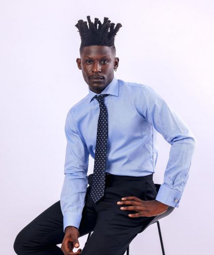 A Skye Blue, Cut-Away Collar Business Shirt