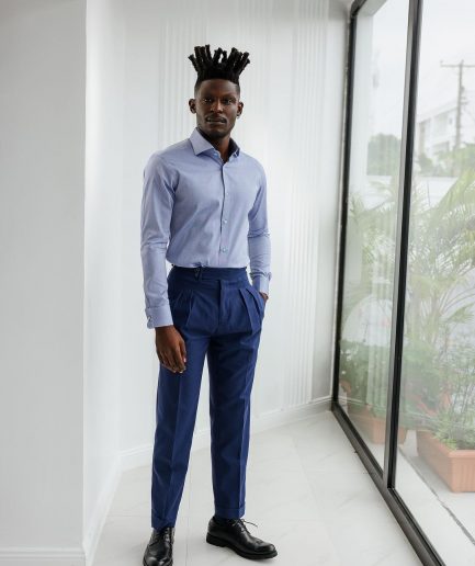 A Blue Oxford Business Shirt.