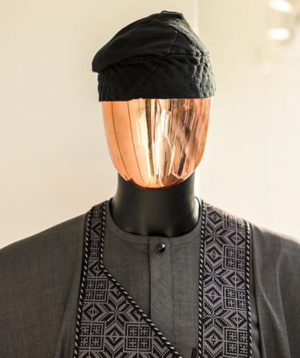 A Grey, Splashed Square Details Agbada