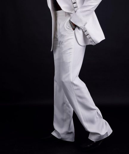 A Wide Cut, Ivory White, Belt Loop Pant