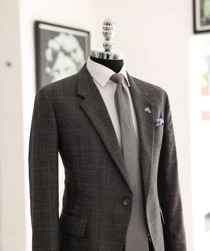 A Grey, Plaid Check, Notch Lapel, Jorgecarli Suit