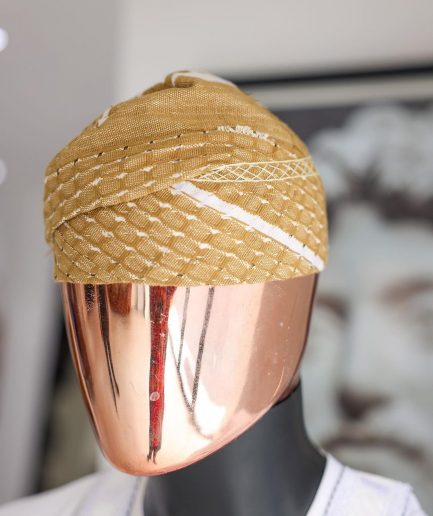 A Tortilla Brown Yoruba Traditional African Hat Or Fila