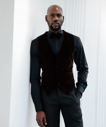 A Classic Brown Velvet Waistcoat.