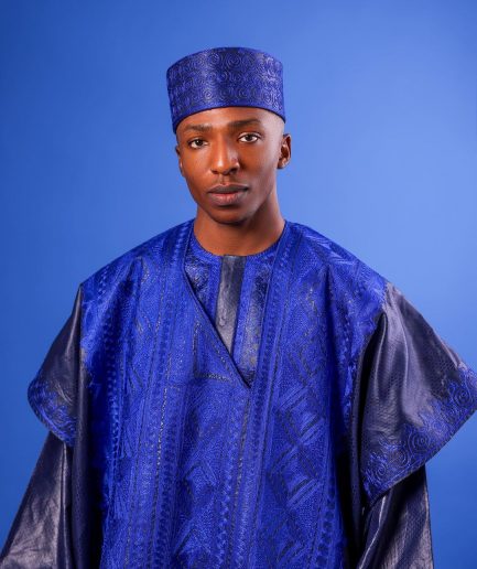 A Navy Blue, Arewa Embroidery, Malian Embroidery Details, Traditional Agbada