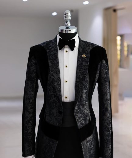 The Wrap On Black Suit