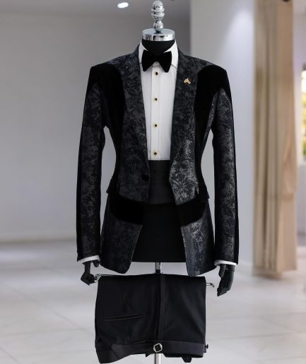 The Wrap On Black Suit