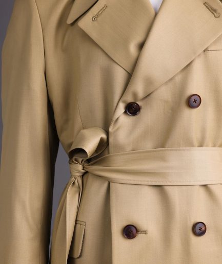 A Cream Double-Breasted Coat