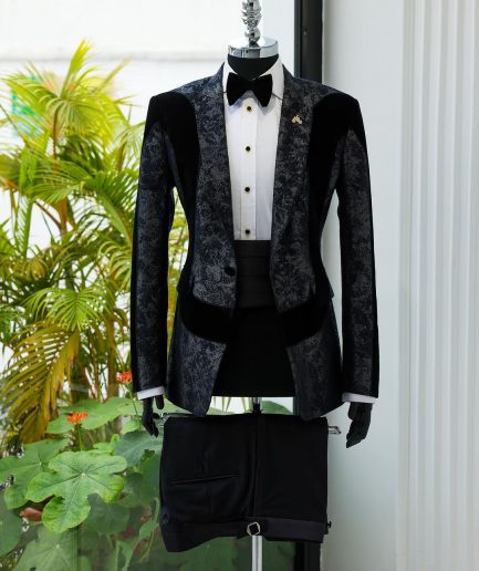 The Wrap On Black Suit