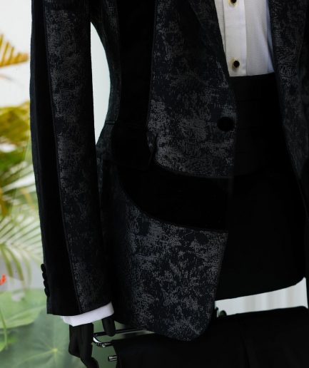 The Wrap On Black Suit