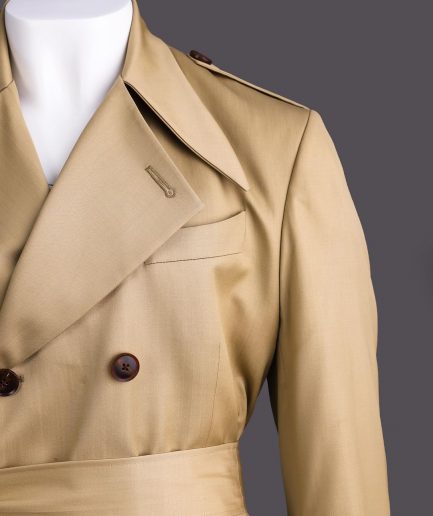 A Cream Double-Breasted Coat