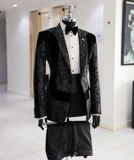 The Wrap On Black Suit