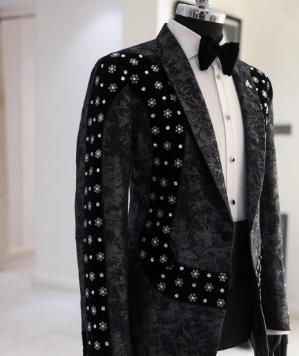 The Wrap On Black Suit 2