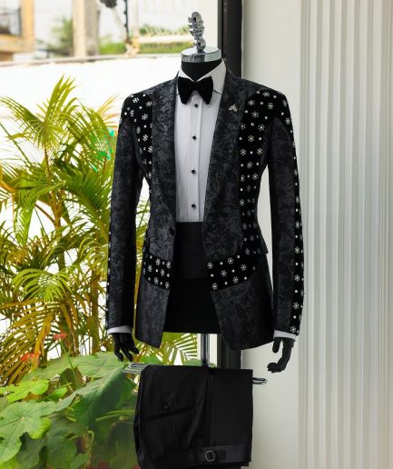The Wrap On Black Suit 2