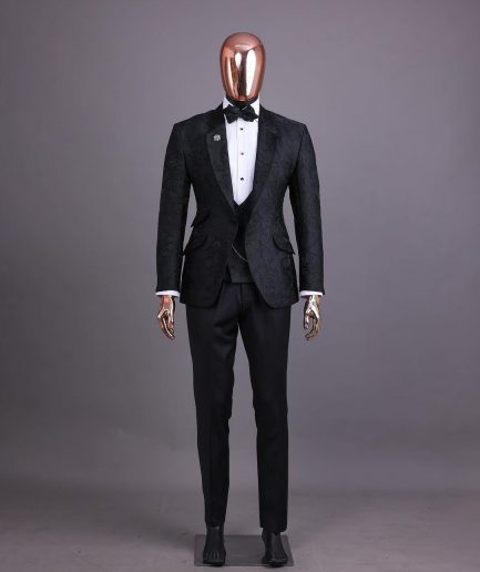 Dispersed Root Floral Black Suit