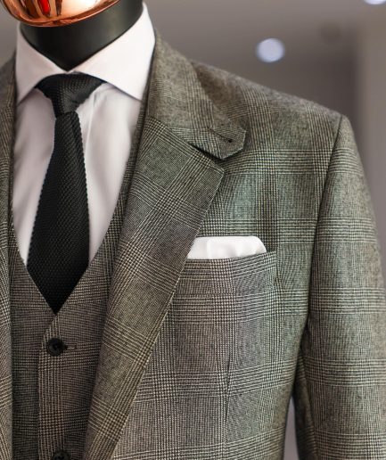 A Prince Of Wales Check Business Suit.