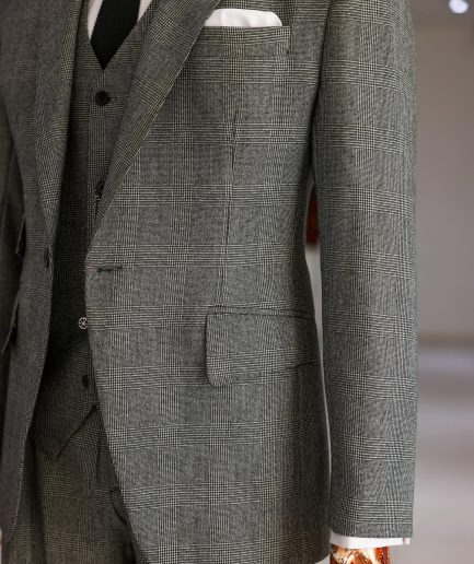 A Prince Of Wales Check Business Suit.