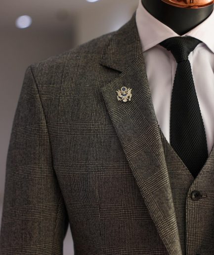 A Prince Of Wales Check Business Suit.