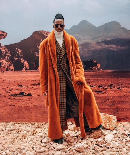 The Rust Brown Overall Fur-Coat.