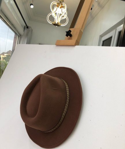 A Dark Chocolate Brown Mens Fashion Hat