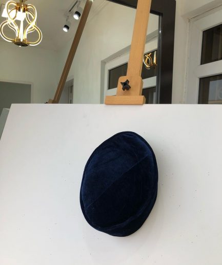 African Traditional Navy Blue velvet ceremonial hat